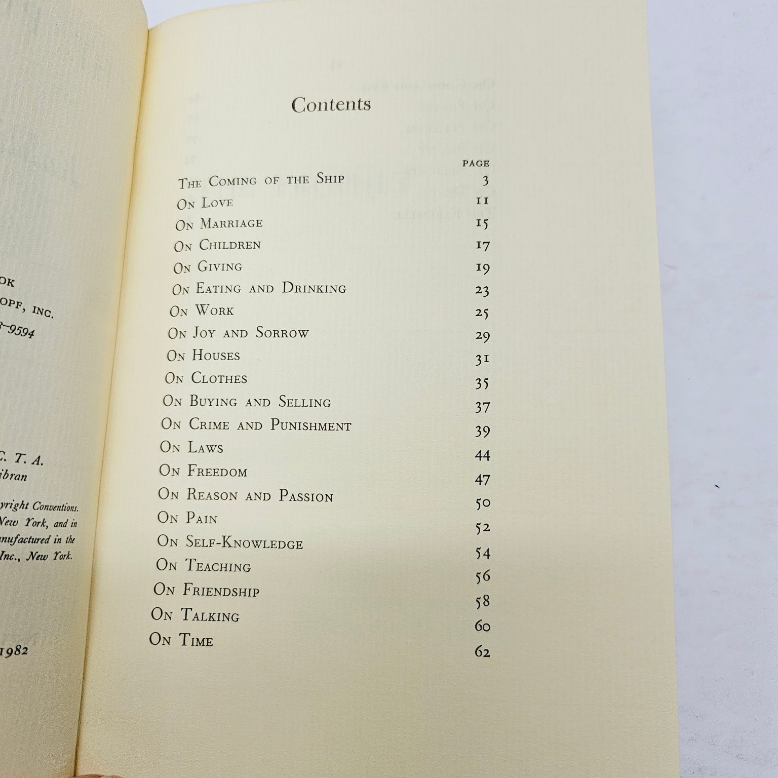 The Prophet by Kahlil Gibran 1982 Illustrated Borzoi Book HCDJ