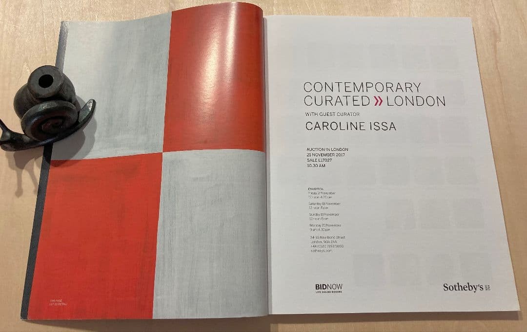 Contemporary Art Sotheby’s London 2017 Auction Book 27x21cm Used