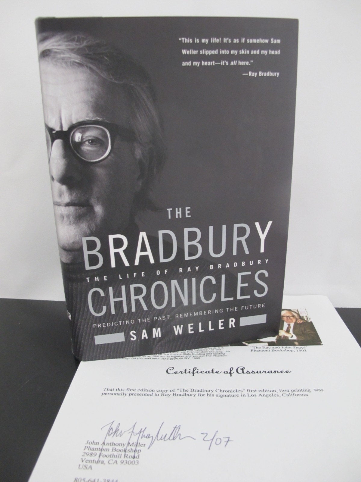 RAY BRADBURY Hand Signed Life Chronicles 1st Edition 2005 COA Hardcover Book