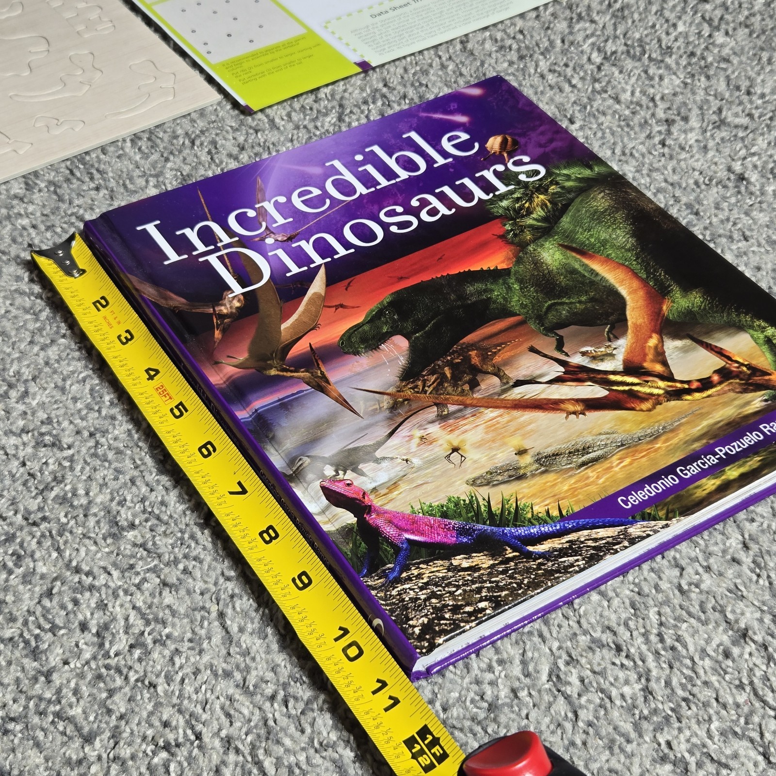 NEW Incredible Dinosaurs Book By Safeliz Educational Includes Cut Outs Reading