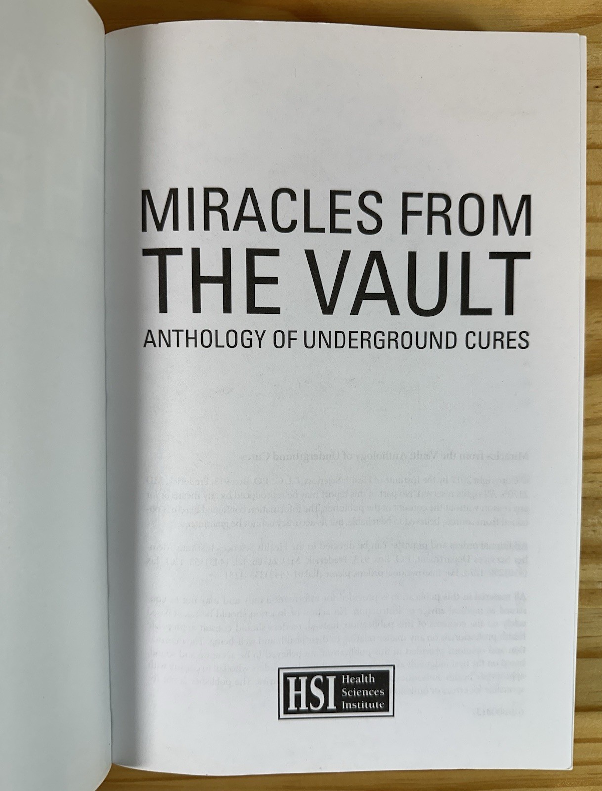 Miracles From The Vault Anthology of Underground Cures Paperback 2017 GOOD