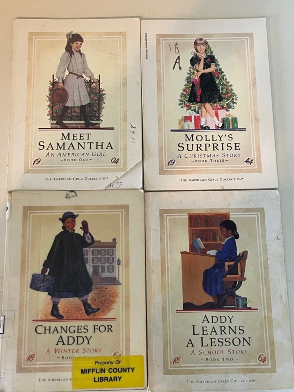 American Girl Book Lot Pleasant Company White Vintage Molly Kit Rebecca Addy