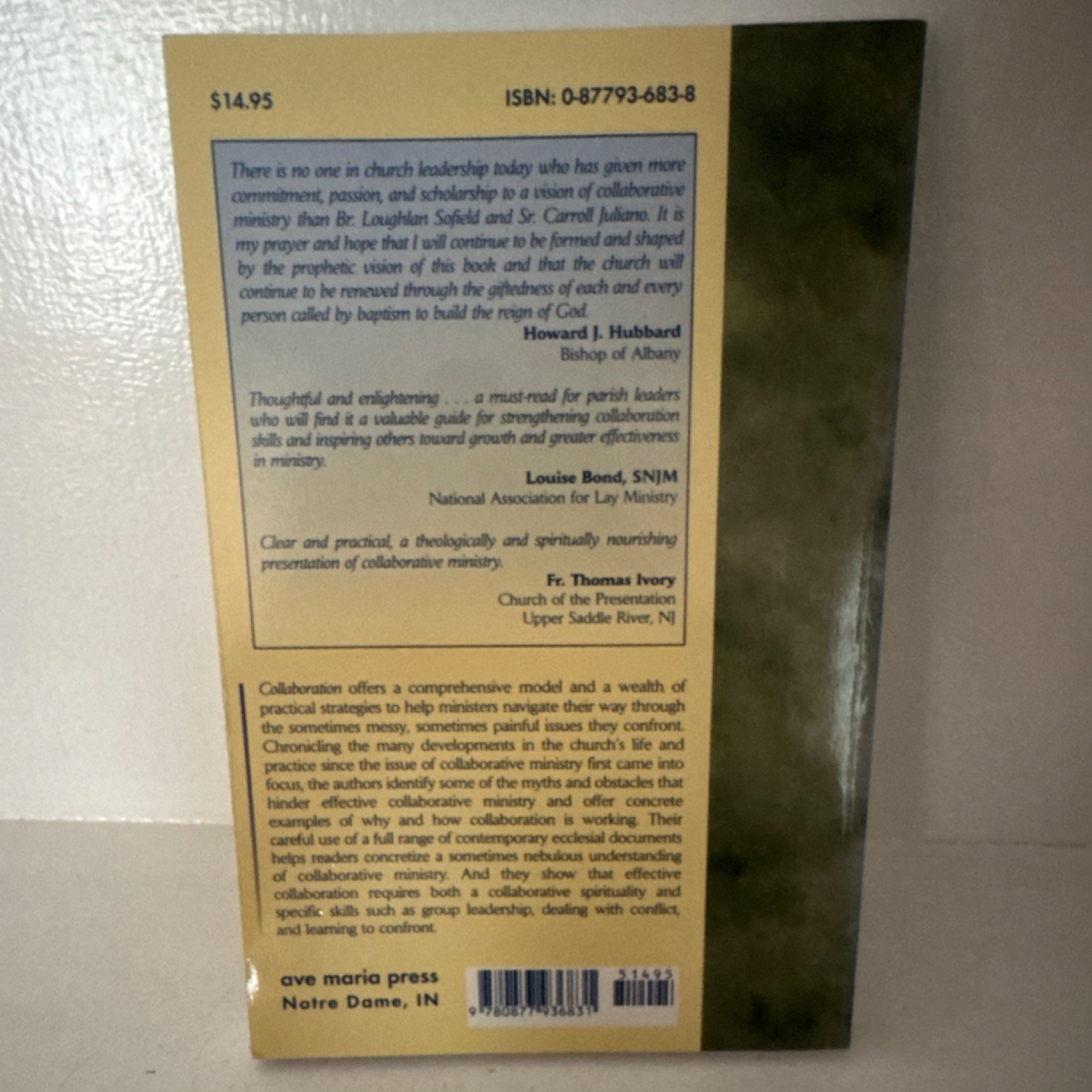 Collaboration Uniting Our Gifts by Sofield Juliano Paperback Ave Maria Press Re…