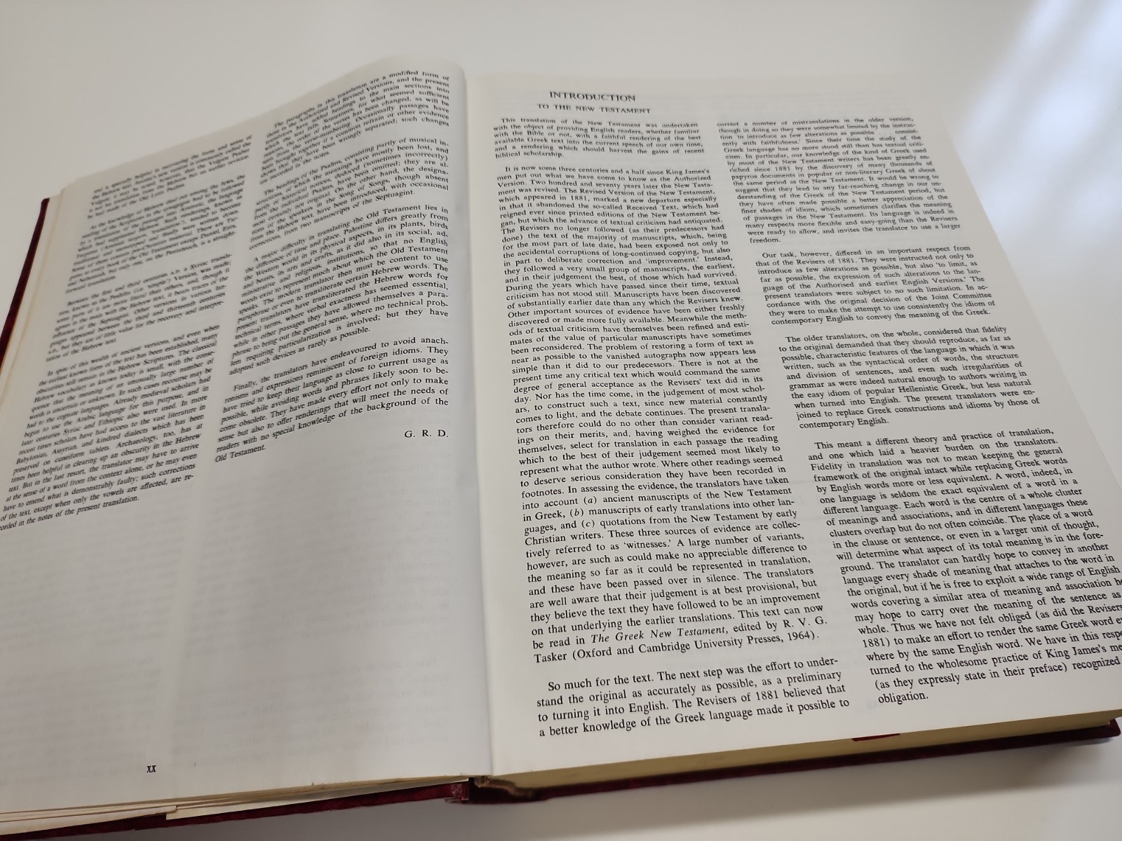 1972 THE HOLY BIBLE in Four Translations Parallel Edition LARGE Hardcover