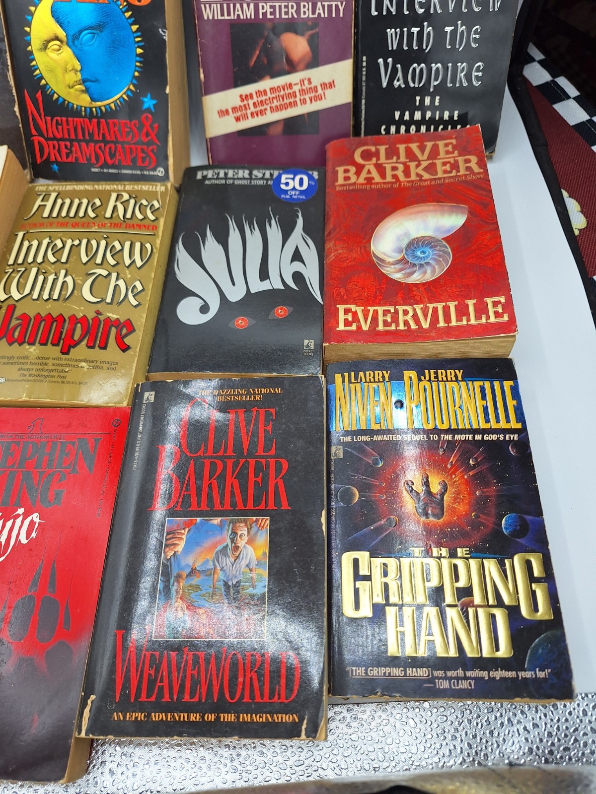 Lot Of Horror Paperback 12 Books Stephen King Anne Rice Clive Barker And Others