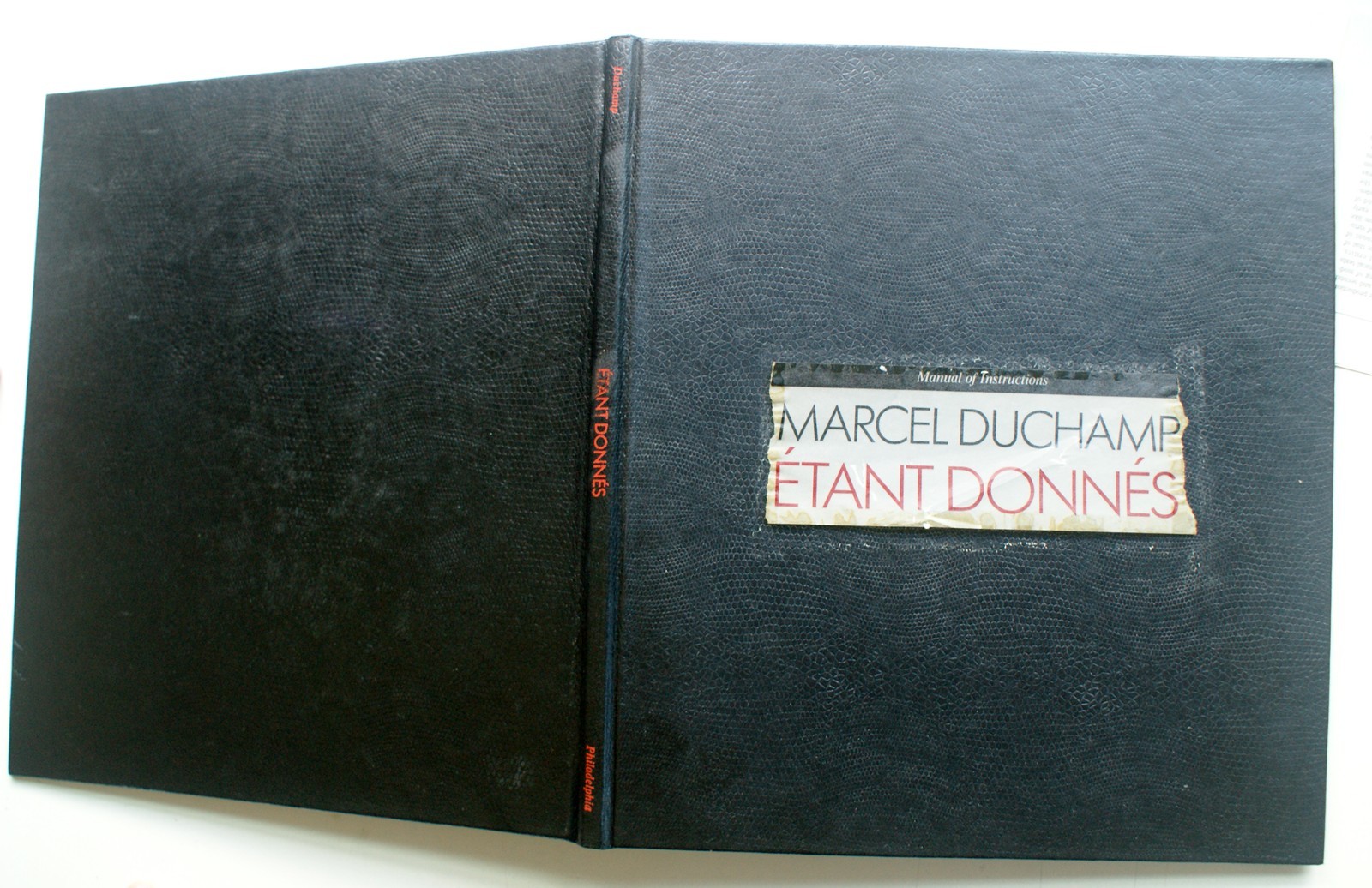 Manual of Instructions Of Etant Donnes Marcel Duchamp 1987 Phil Mus of Art [378]