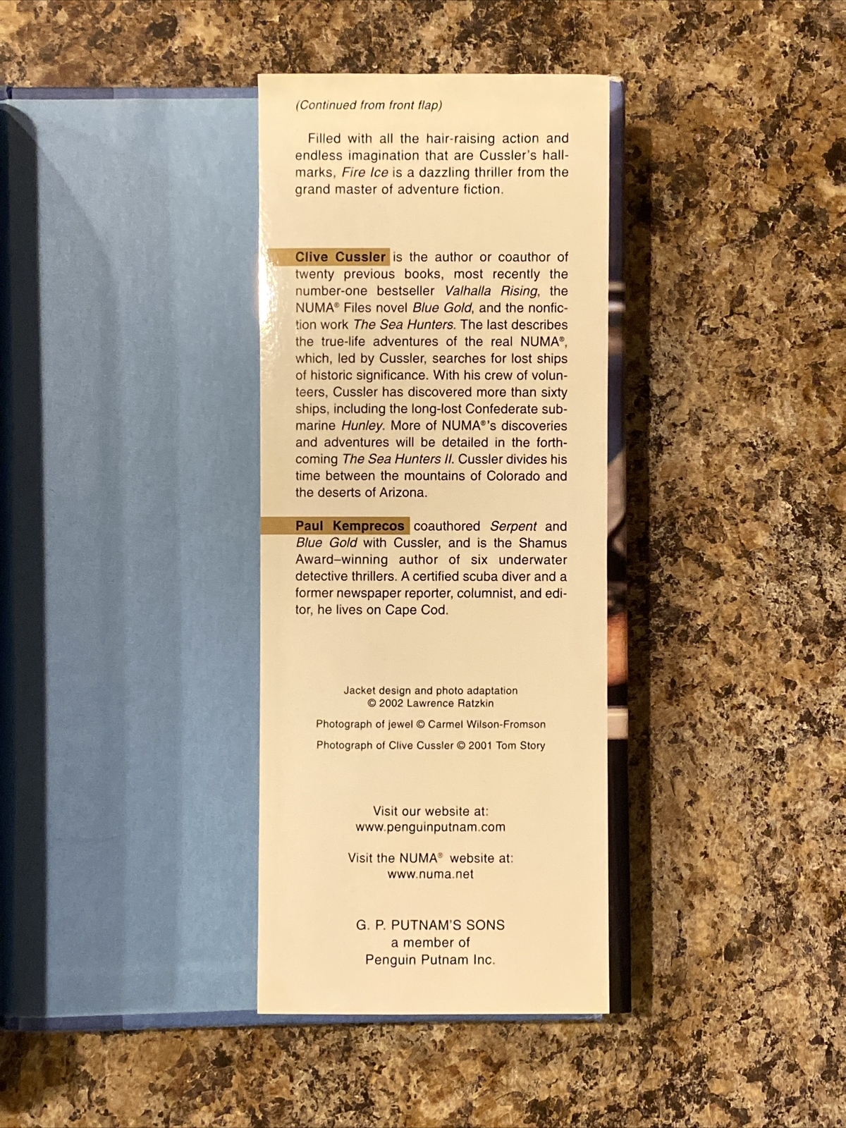 Fire Ice SIGNED By Clive Cussler – 1st Printing Very Good+ HC