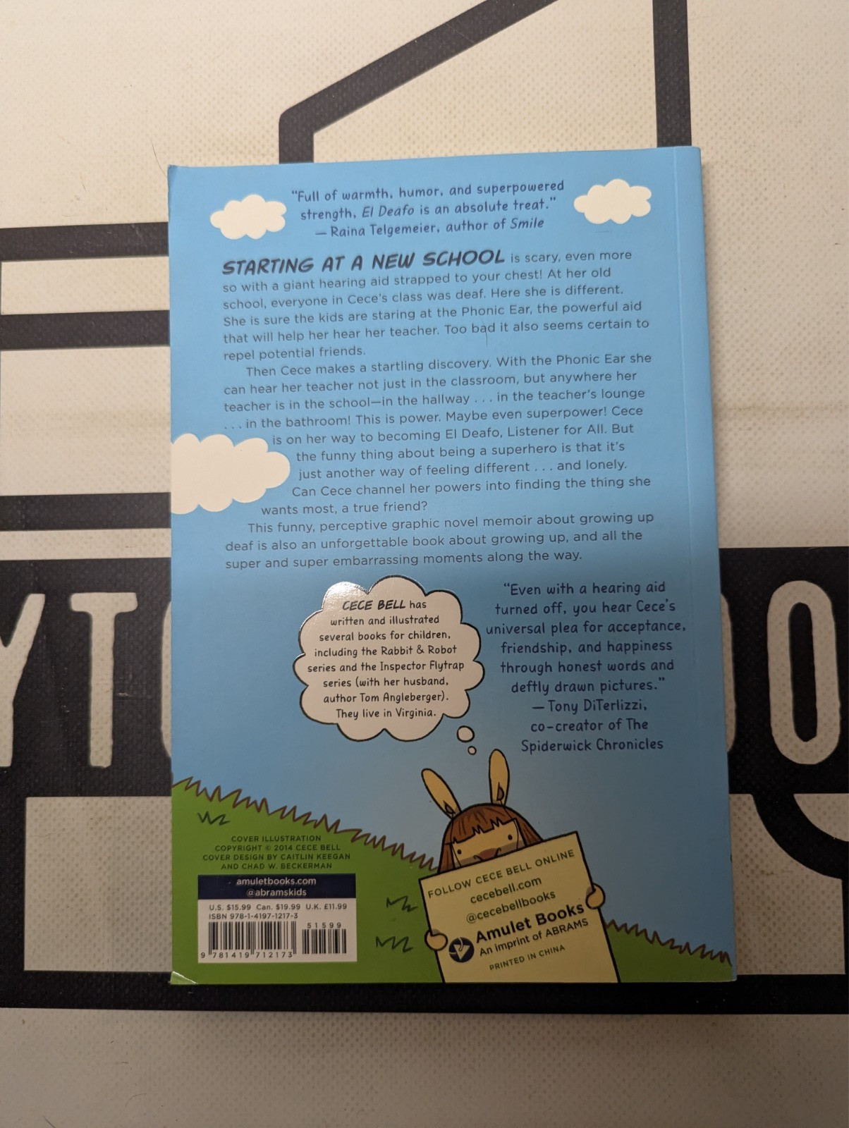 El Deafo by Cece Bell 2014 Paperback Graphic Novel Newbery Book Comic Fun