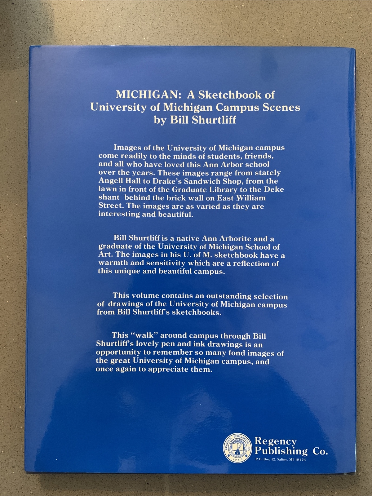 Michigan: A Sketchbook Of University Campus Scenes By Bill Shuttliff HC HTF 1988