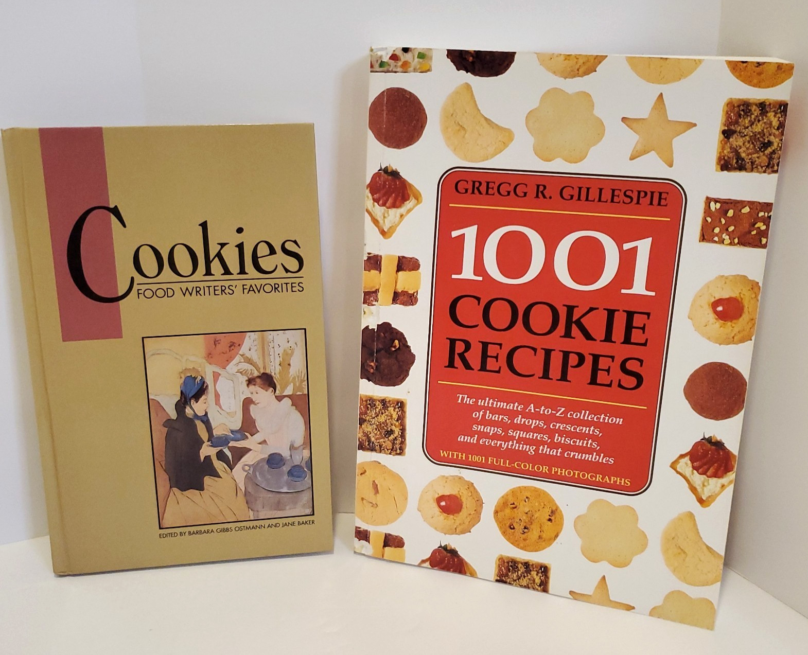 Vtg 1001 Cookie Recipes by Gregg R Gillespie and Food Writer’s Favorites Cookies