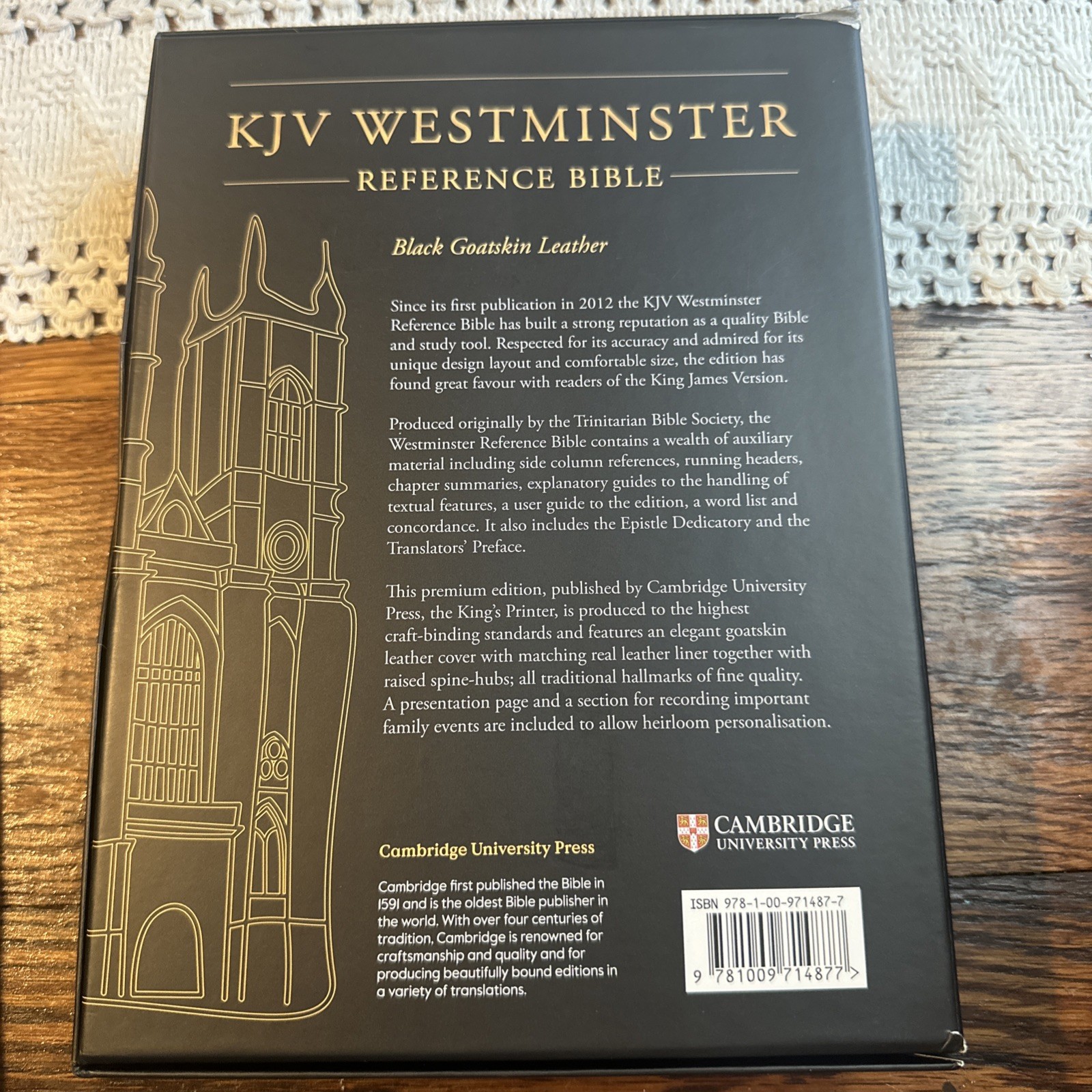 Cambridge Westminster KJV Ref Bible Black Goatskin Brand New!