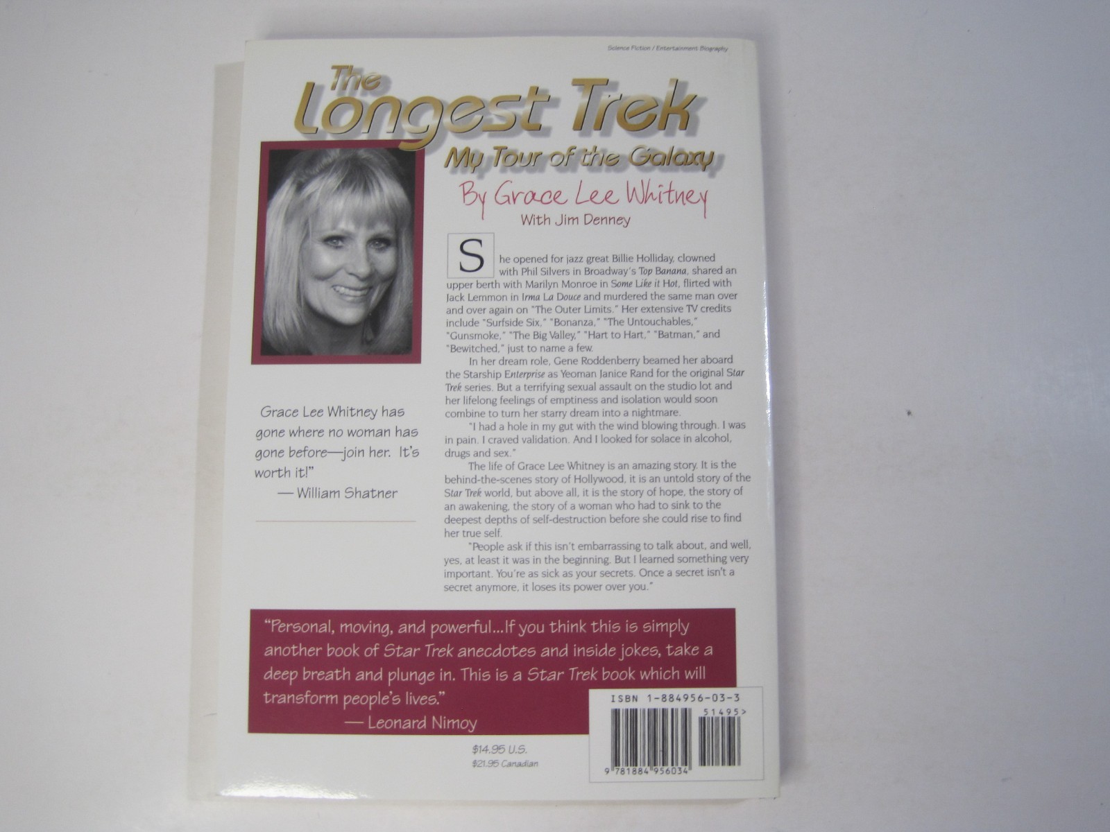 The Longest Trek: My Tour of the Galaxy by Grace Lee Whitney SIGNED PB 1998