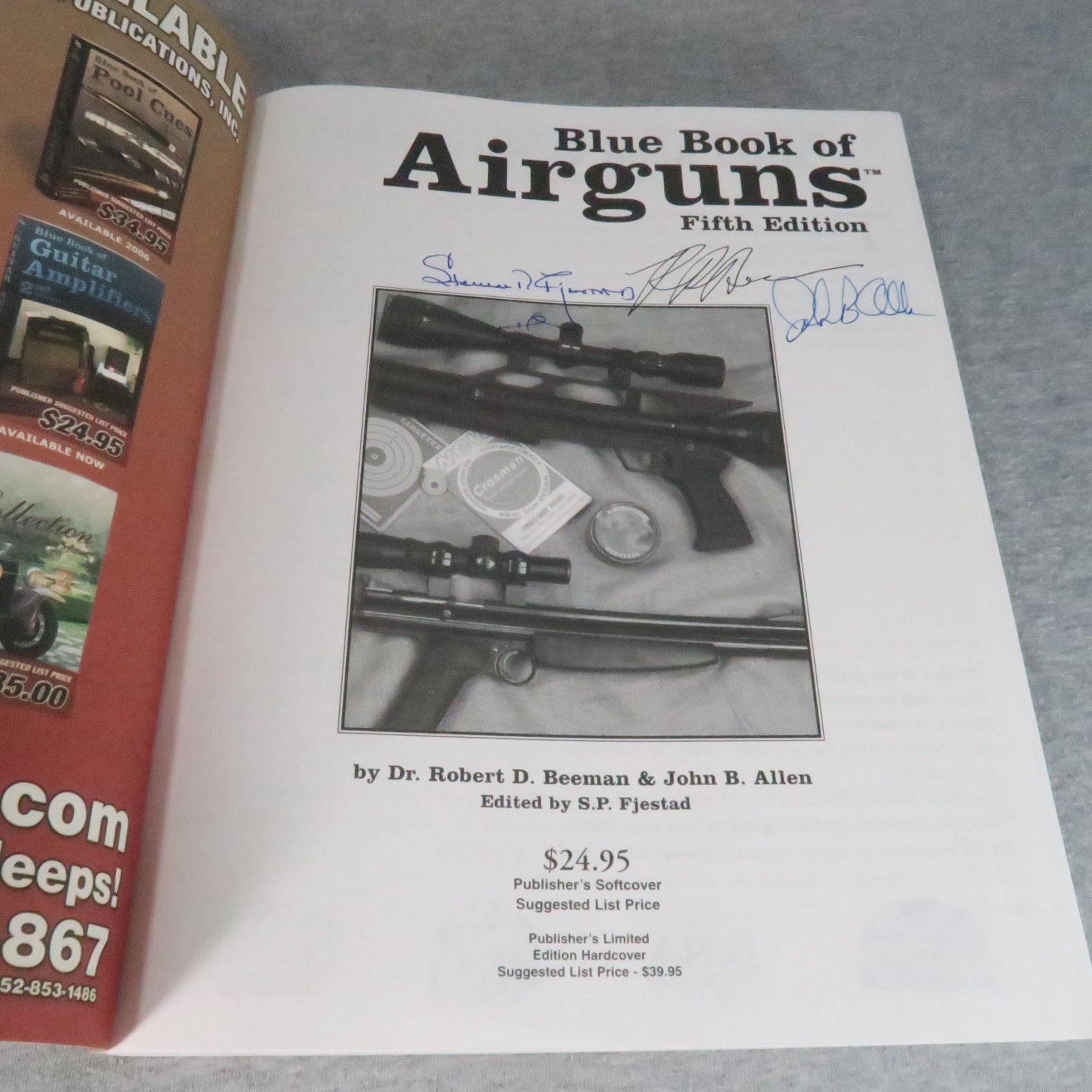 Blue Book of Airguns Robert D Beeman John B Allen 5th Edition Soft Cover Signed
