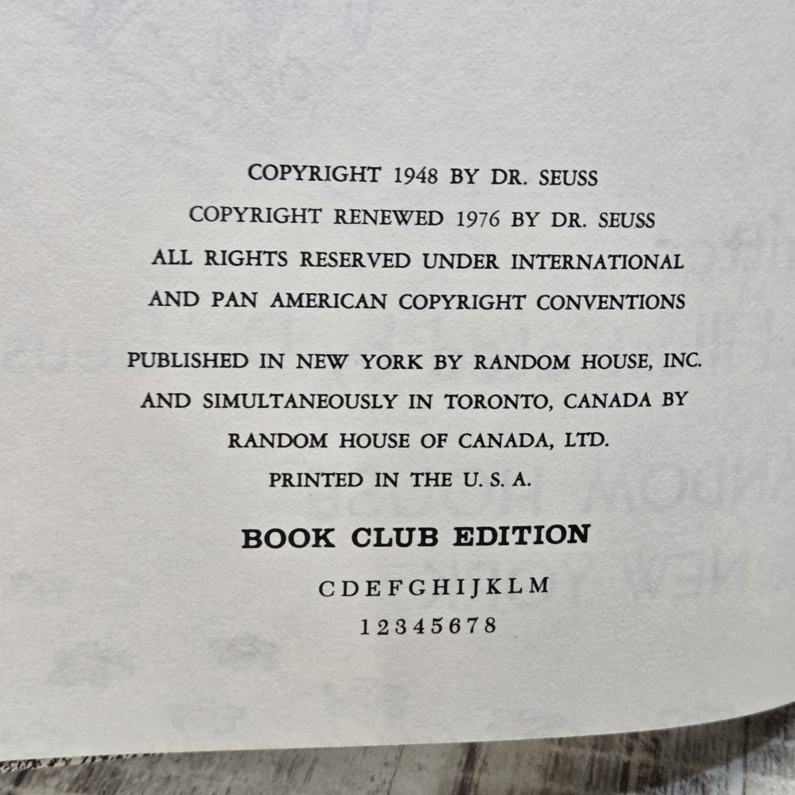 Thidwick The Big-Hearted Moose By Dr. Suess 1st Book Club Edition 1976