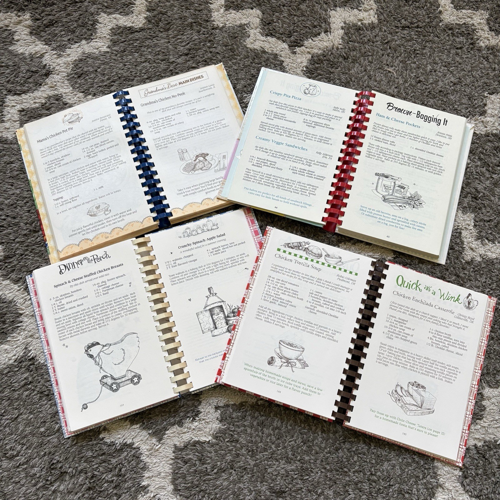 Lot of 10 Goose Berry Patch Cookbooks Fall Harvest Family Recipes Meals