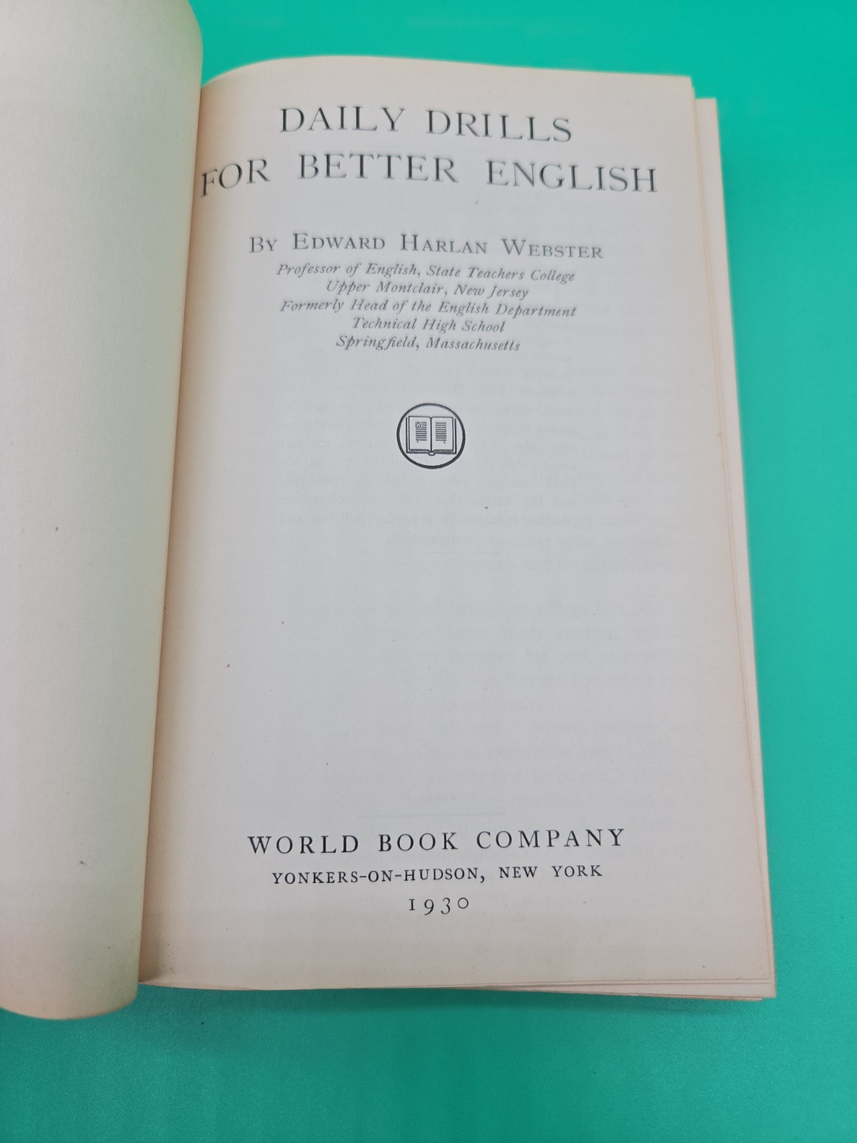 Daily Drills for Better English 1930 Language Art Textbook Edward Harlan Webster