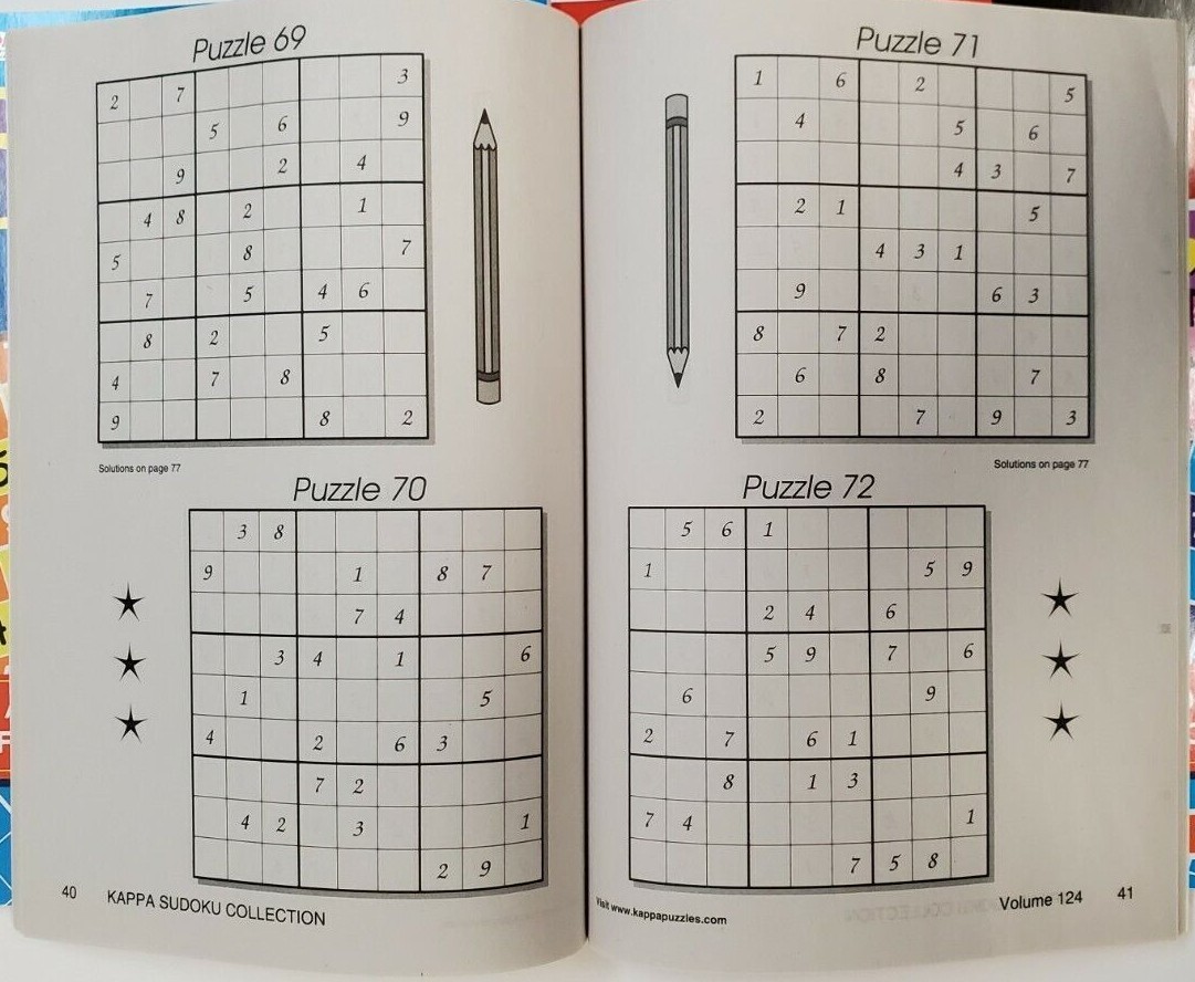 Sudoku Collection Puzzle Books Kappa Games,Search,Hunt,Cross~ Pick up to 12 Vols