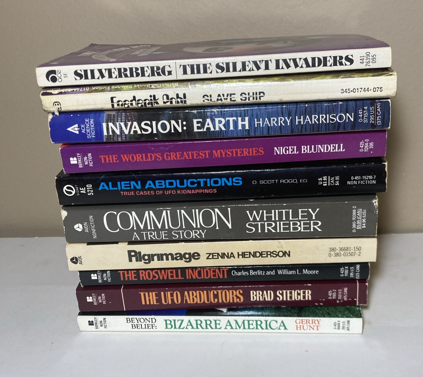 Lot of 10 Books Whitley Strieber Communion Alien Abductions D. Scott Rogo