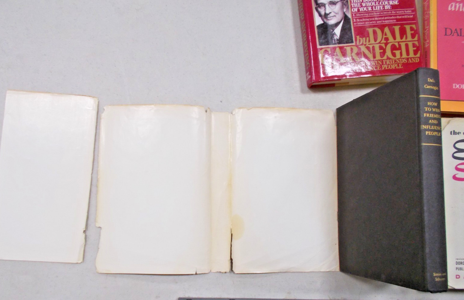 4 DALE CARNEGIE HC W/DJ EFFECTIVE SPEAKING WIN FRIENDS ENJOY YOUR LIFE WORRYING