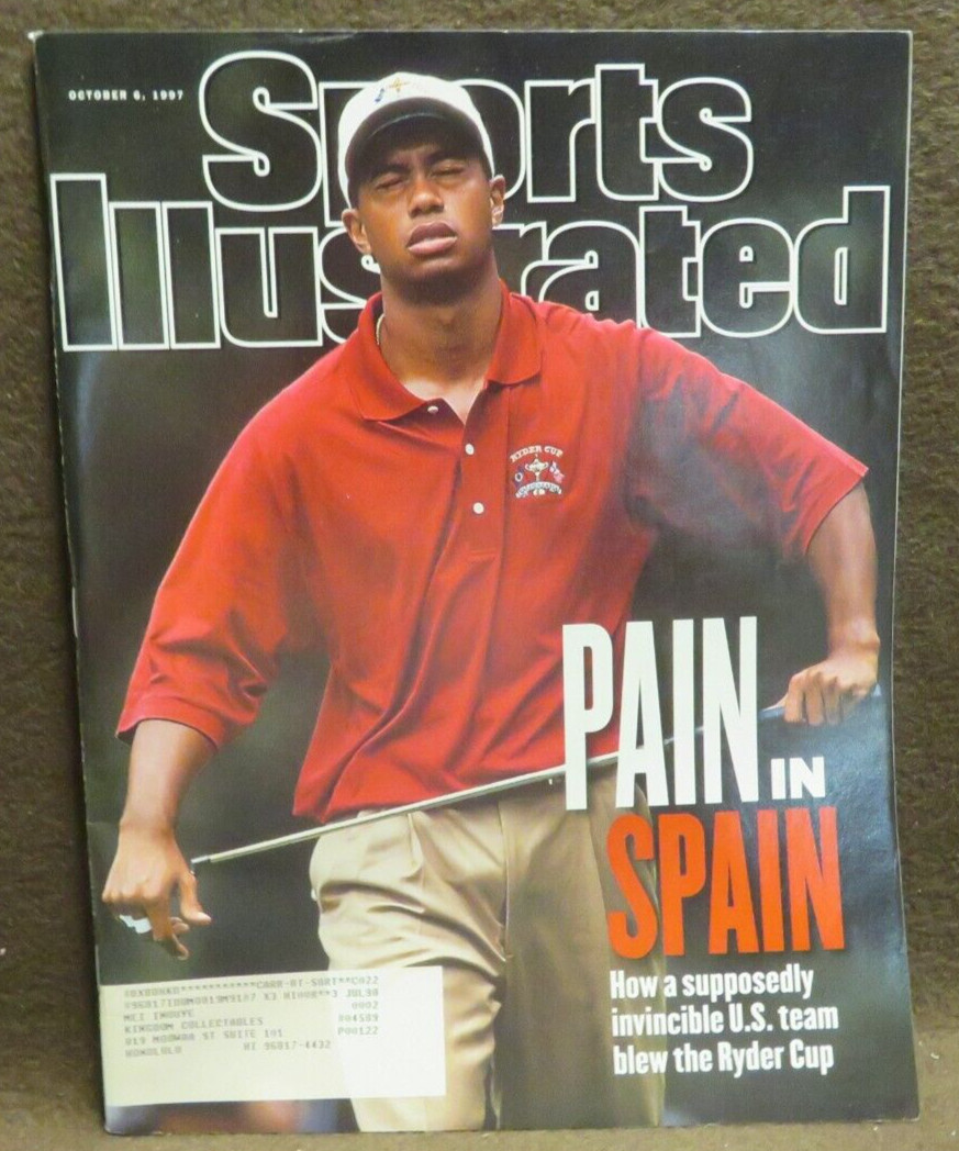 #1360 SPORTS ILLUSTRATED OCTOBER 6 1997 TIGER WOODS PAIN IN SPAIN