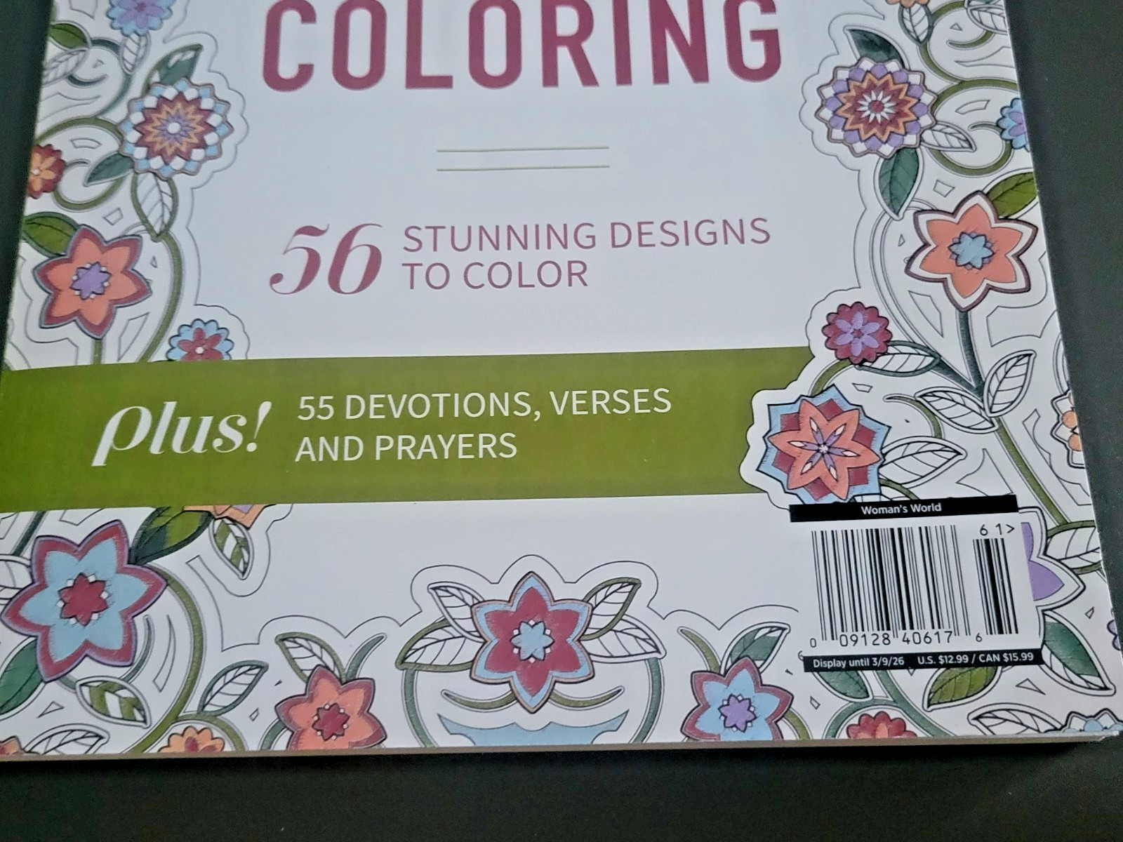 Special Edition Mindful Coloring – Everyday Faith-55 Devotions, Verses & Prayers