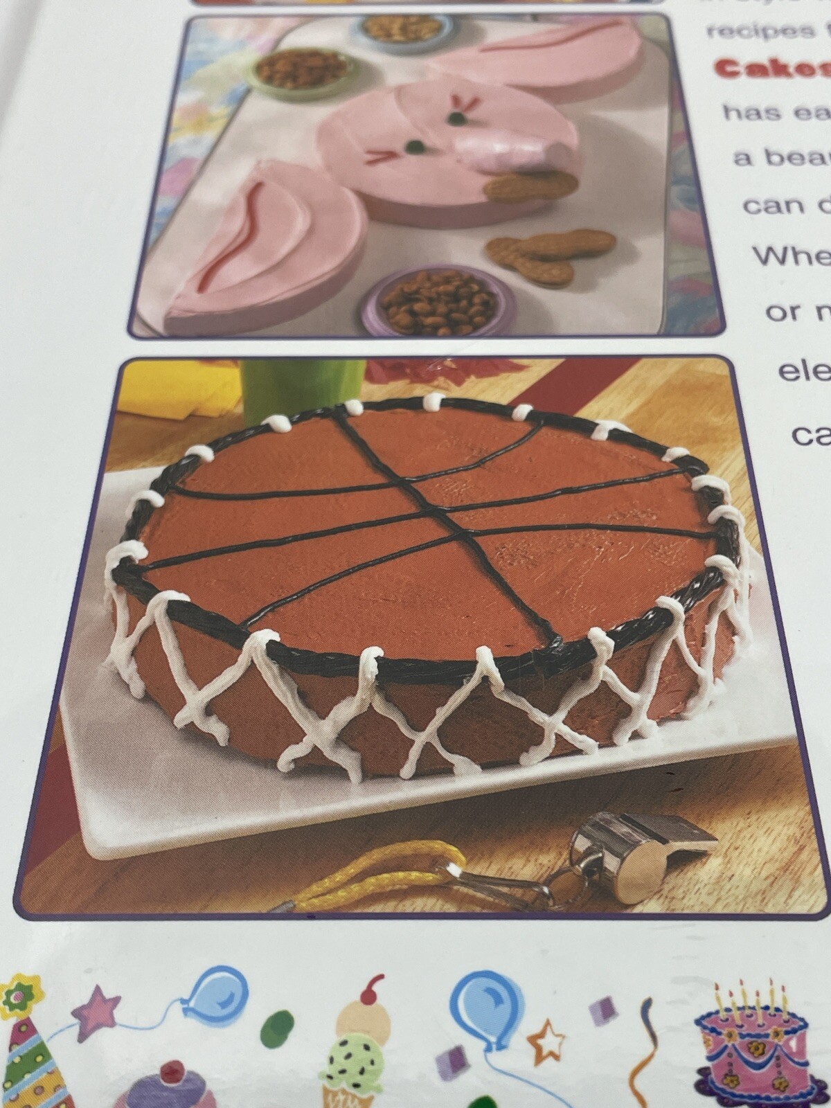 Birthday Cakes For Kids Recipes & Cake Decorating Cookbook Hardcover Sealed I1