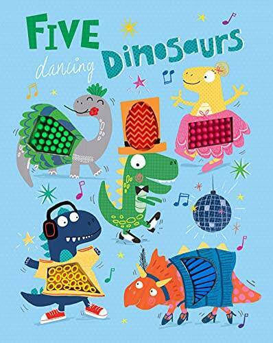 Five Dancing Dinosaurs – Silicone Touch and Feel Board Boo – VERY GOOD