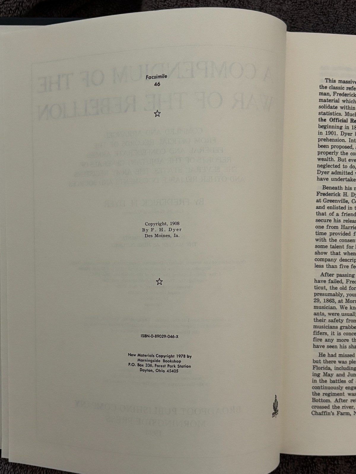 A Compendium of the War of The Rebellion-1994 Broadfoot/Morningside Edition