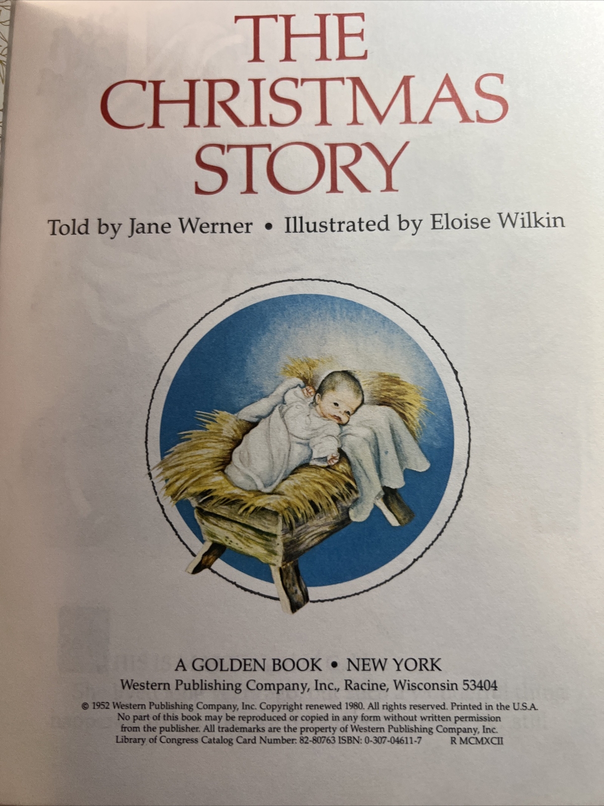 Vintage A Little Golden Book The Christmas Story 1980 #290