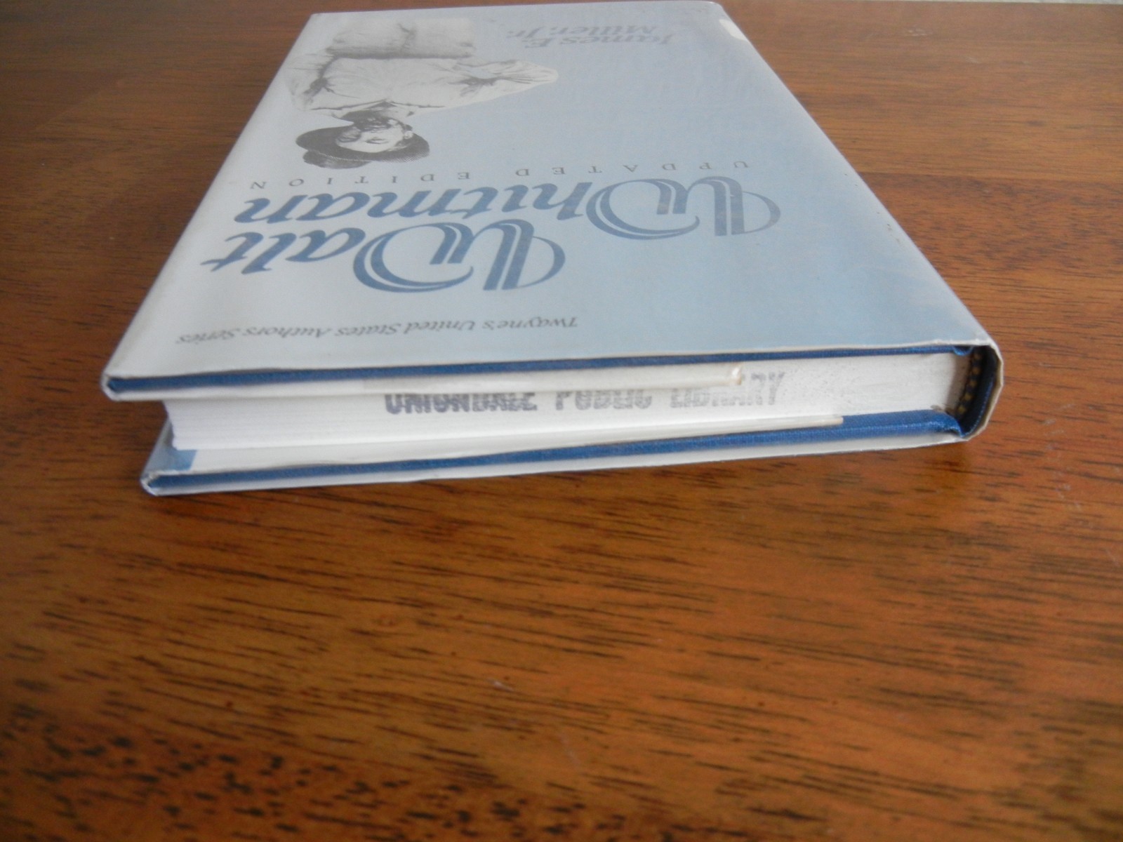 WALT WHITMAN UPDATED EDITION – JAMES E. MILLER, JR. HARDCOVER DUSTCOVER 1990
