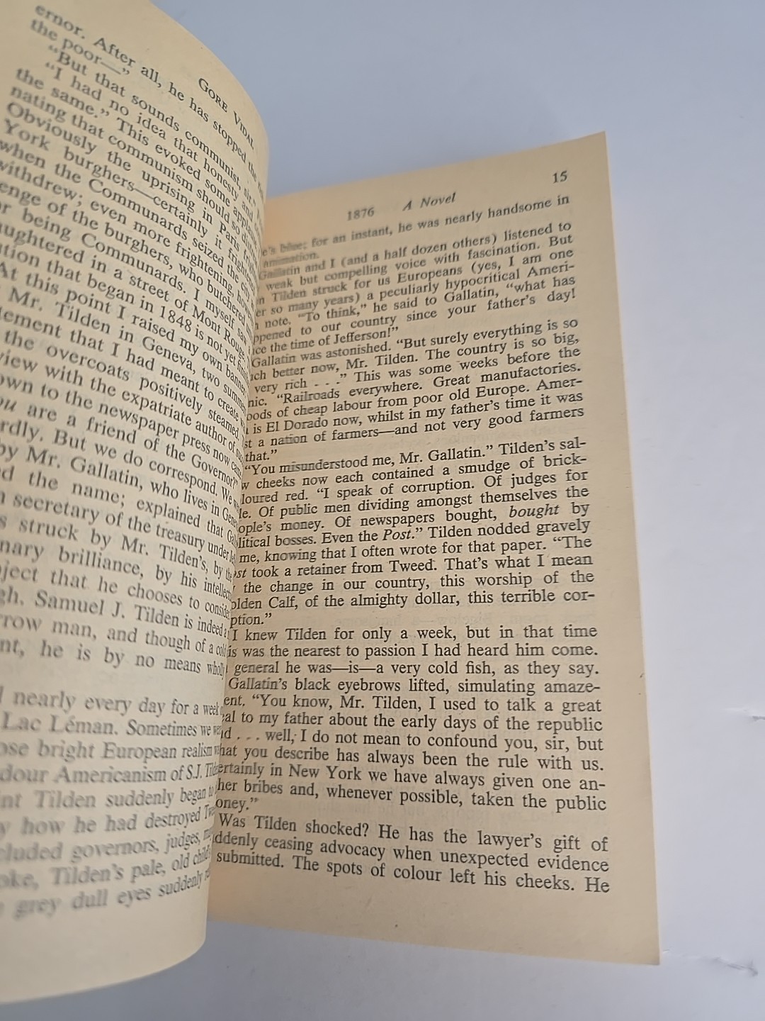 1876 by Gore Vidal (1977) Vintage Ballantine Paperback Historical Fiction VG