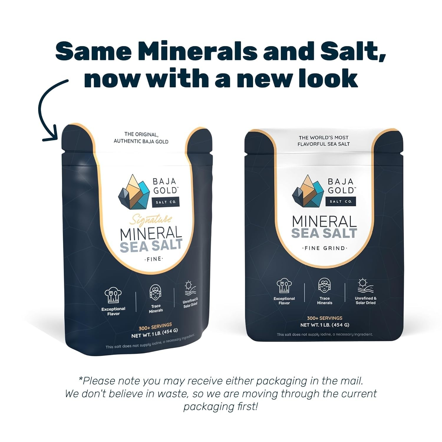 Authentic Baja Sea Salt – 300+ Servings of Natural Flavor – Resealable 1 lb. Bag