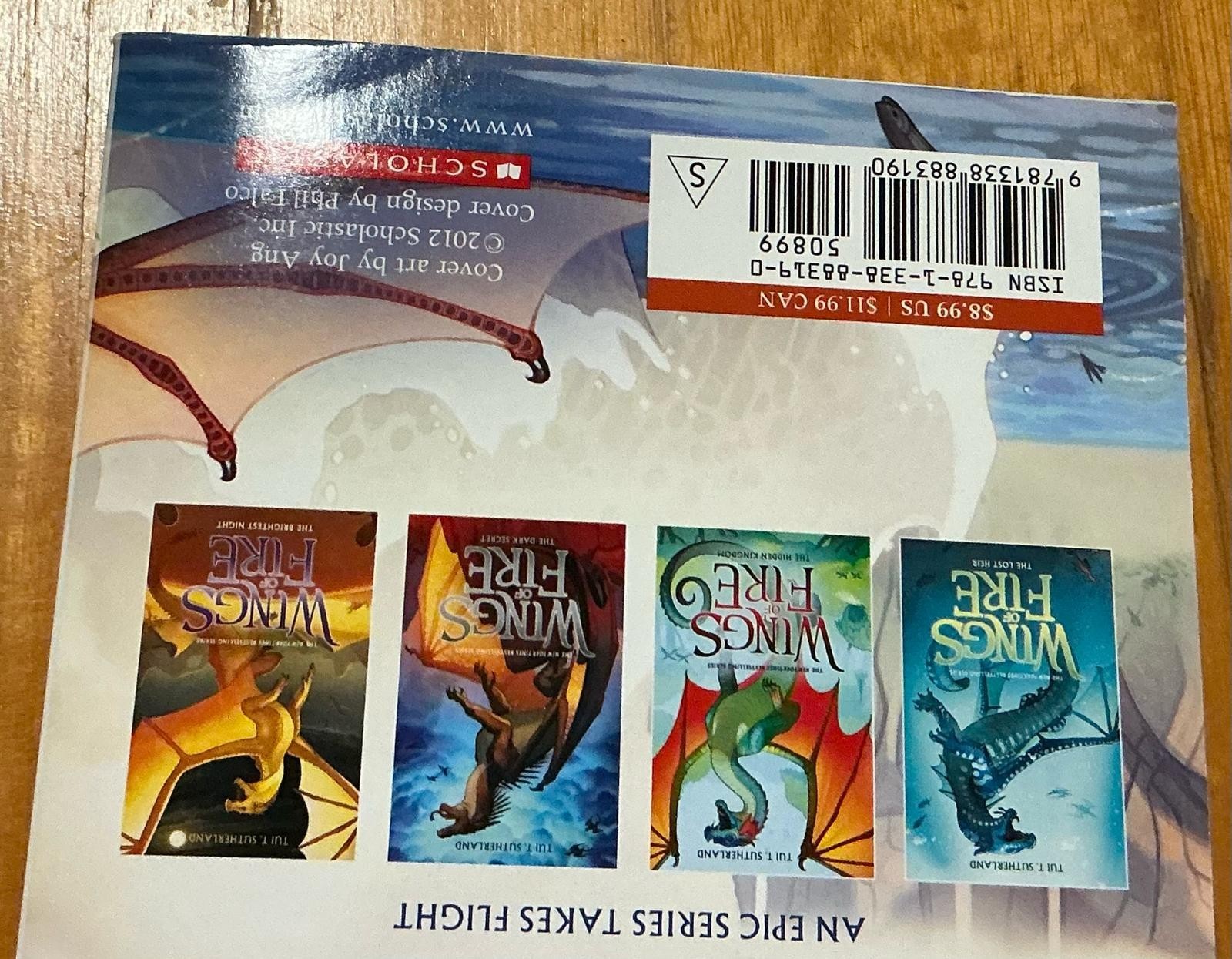 SIGNED Wings of Fire The Dragonet Prophecy Book 1 Paperback By Tui T. Sutherland