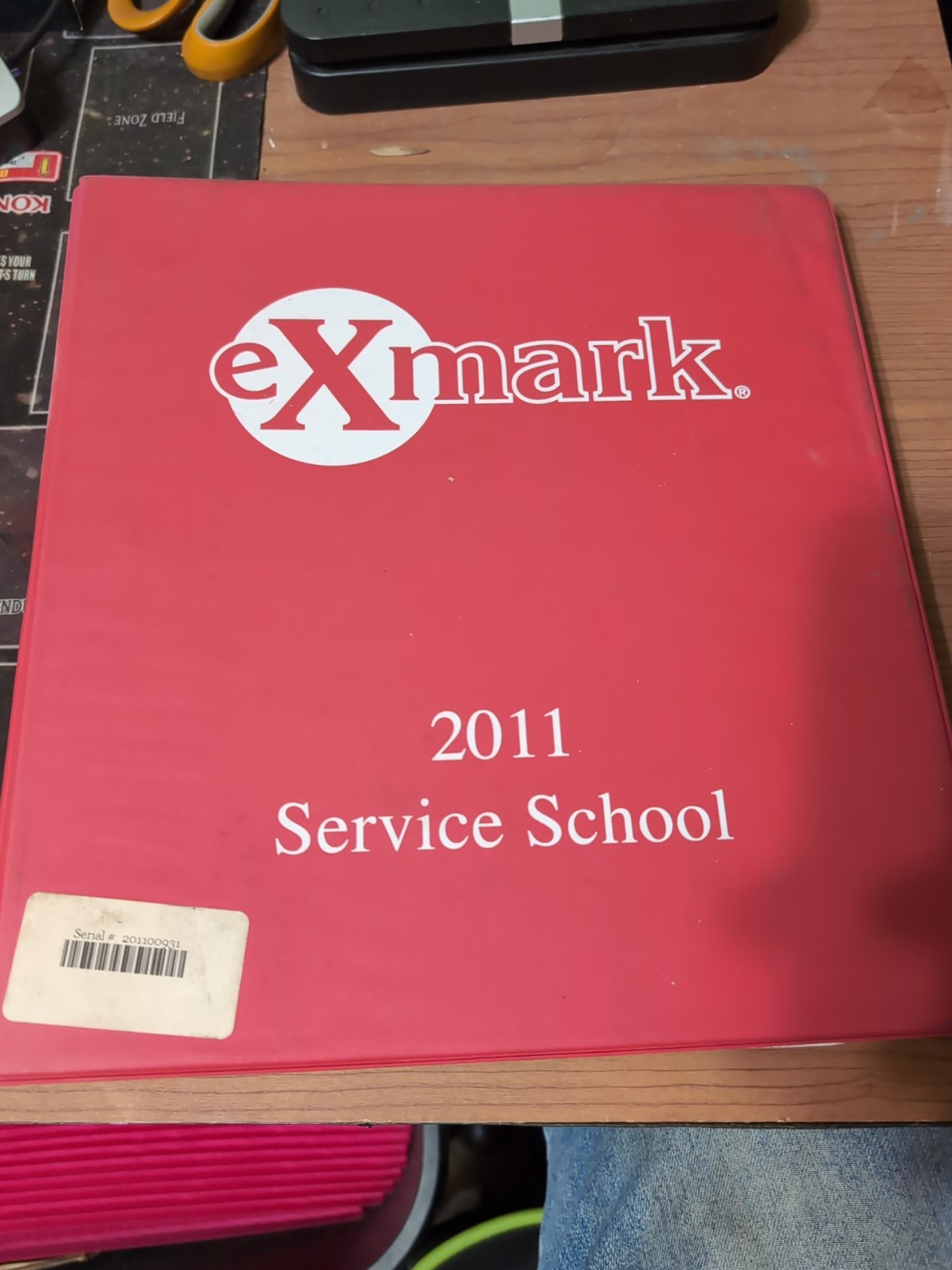 eXmark Tools 2011 Service School Training Material Binder; HC VG