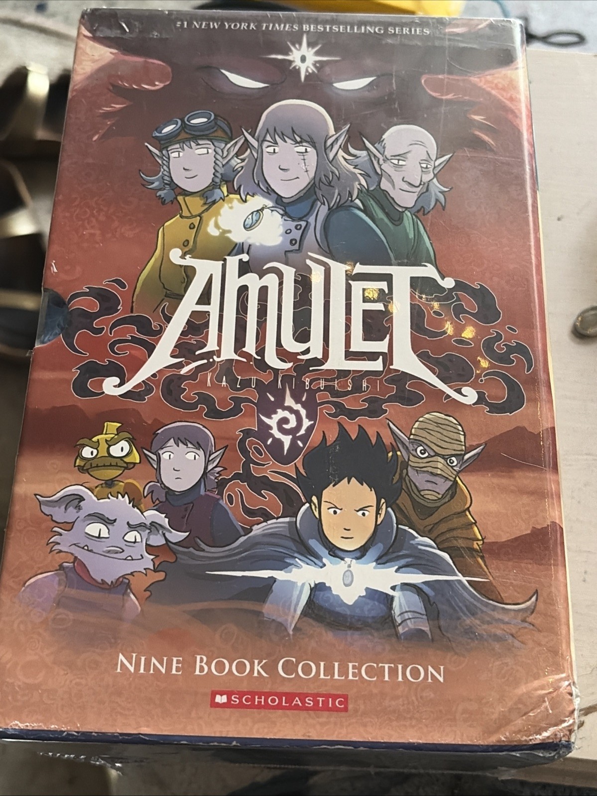 Amulet Box Set Books 1-9 Complete Series Kazu Kibuishi Graphix Scholastic SEALED