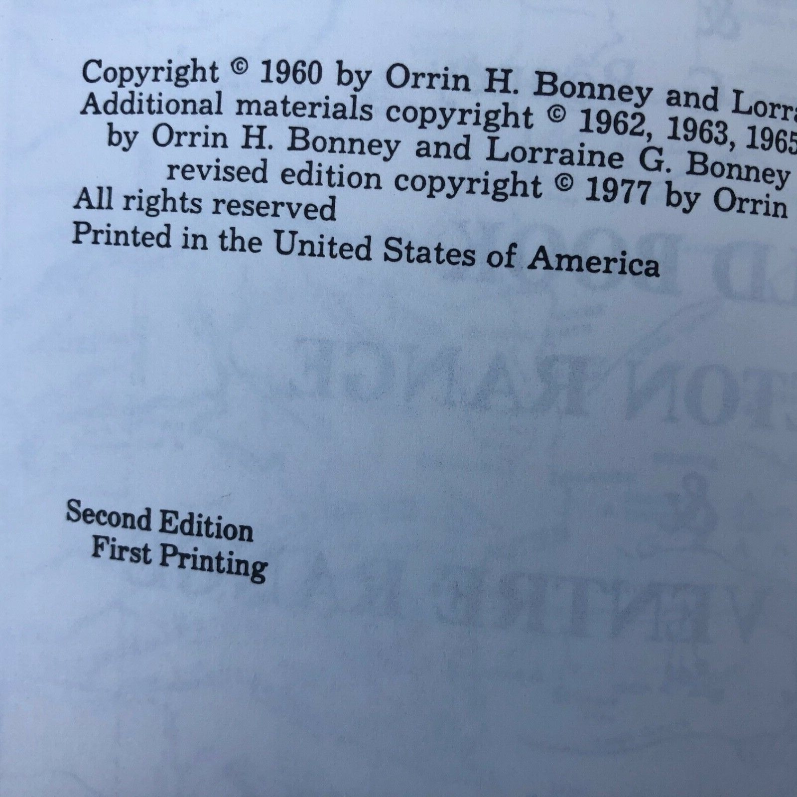 Field Book – Teton Range Gross Ventre Range 2nd Edition Orrin & Lorraine Bonney