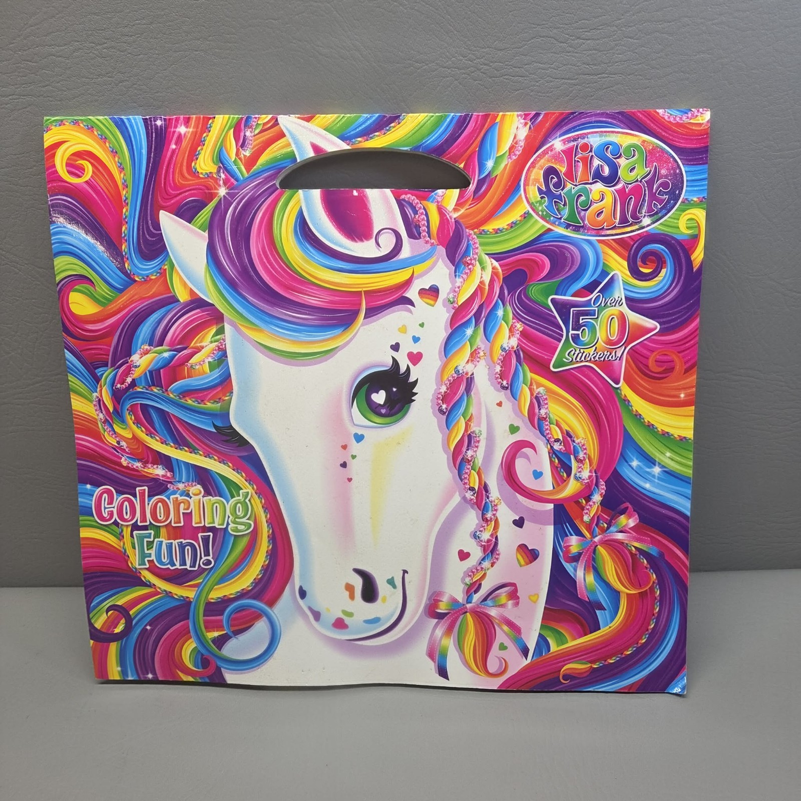 Lisa Frank Activity Book Large Jumbo Coloring Book -Coloring and Stickers Girls
