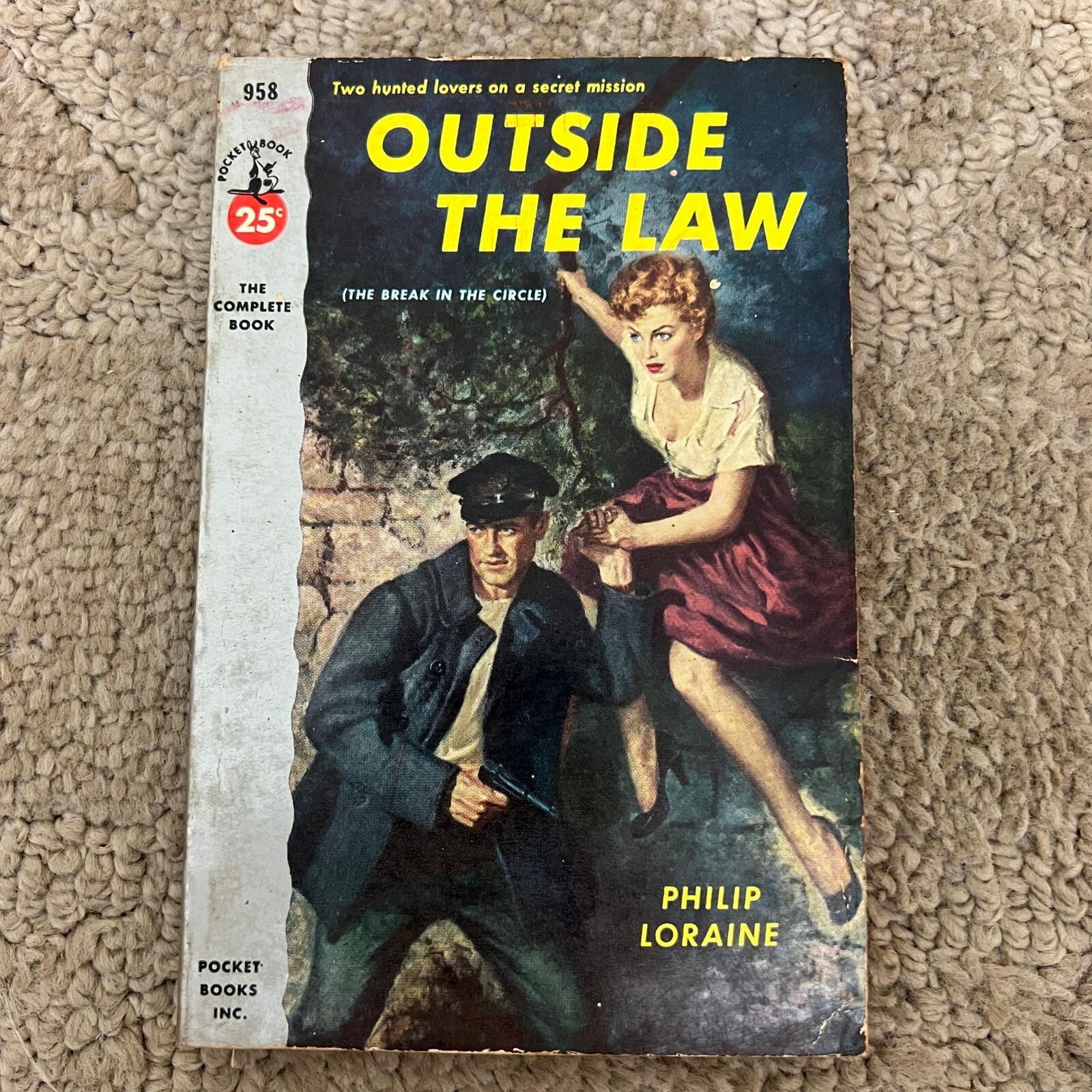 Outside the Law Mystery Paperback book by Philip Loraine from Pocket Book 1962