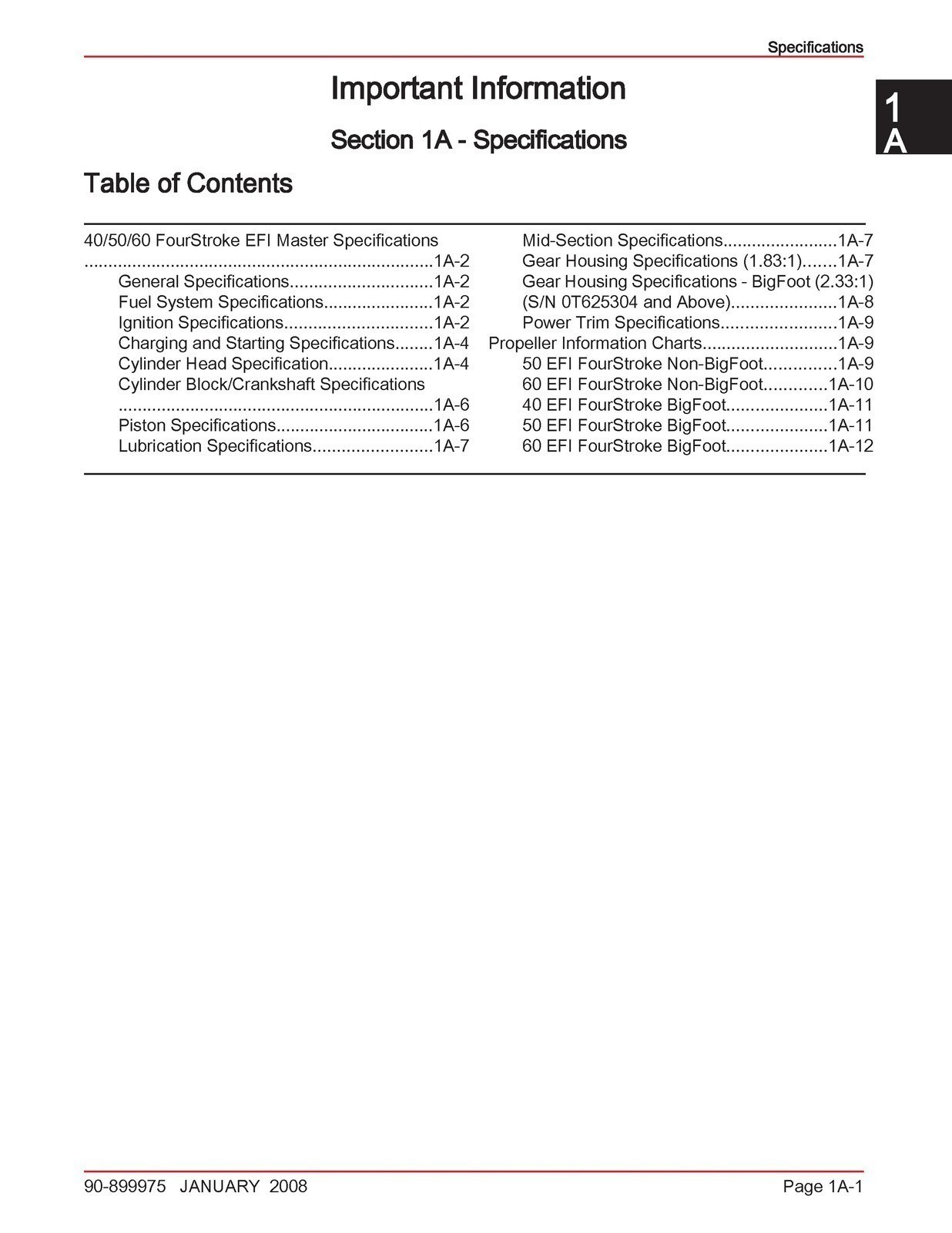 MERCURY 40 50 60 BigFoot 40 Jet EFI FourStroke 4 Cyl SERVICE MANUAL – JACKET
