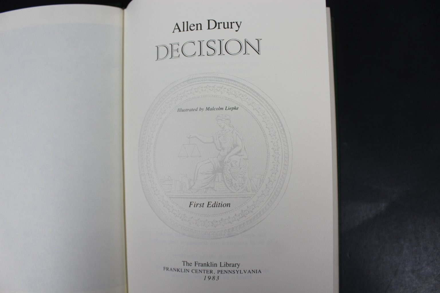 Decision Allen Drury 1983 Limited First Edition Leather Bound Franklin SIGNED VG