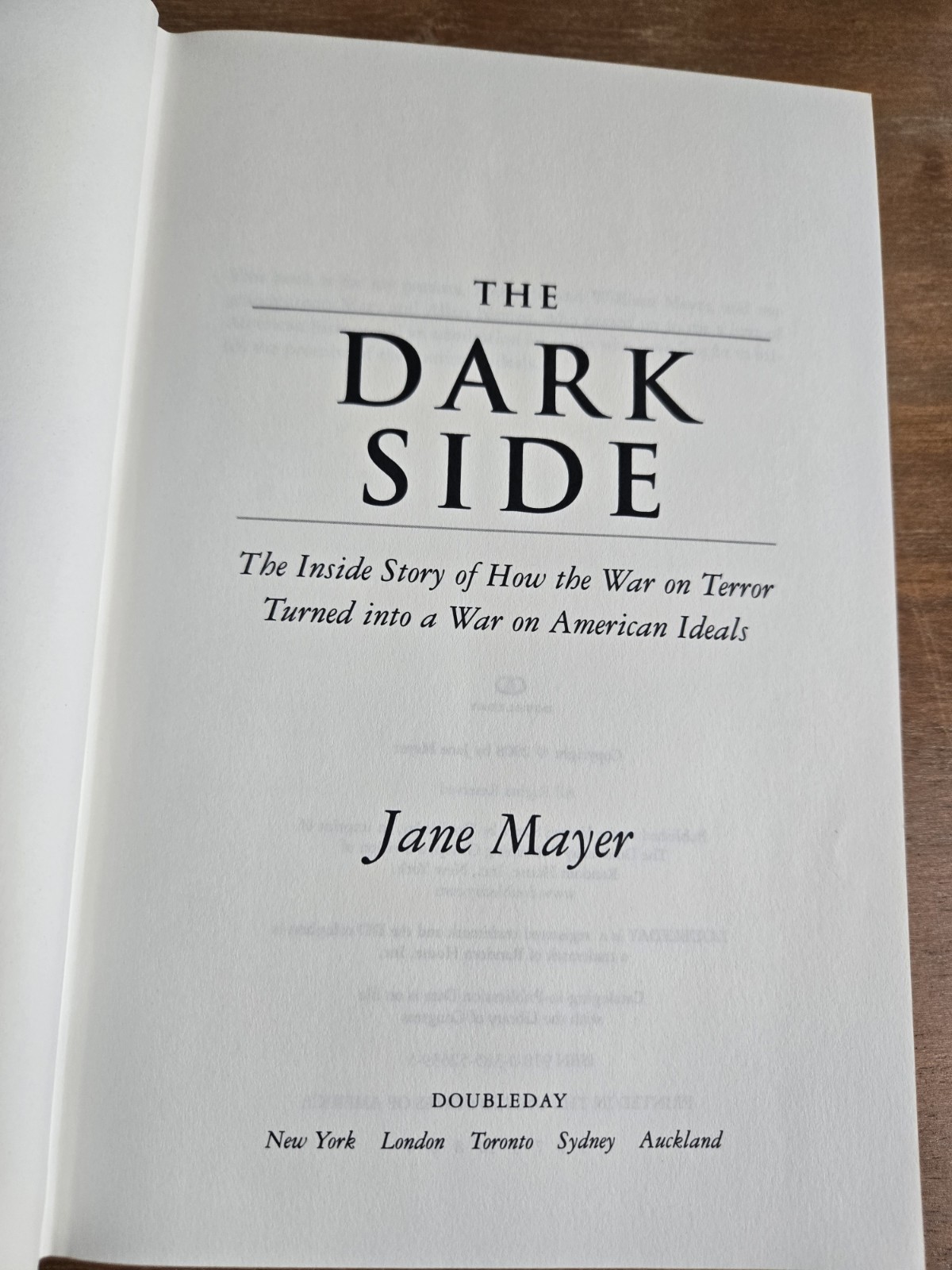 The Darkside By Jane Mayer HCDJ Book