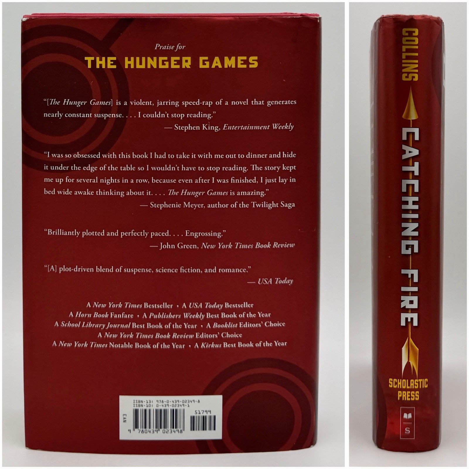 Catching Fire – Suzanne Collins (True 1st edition 1st print HC) Scholastic, 2009