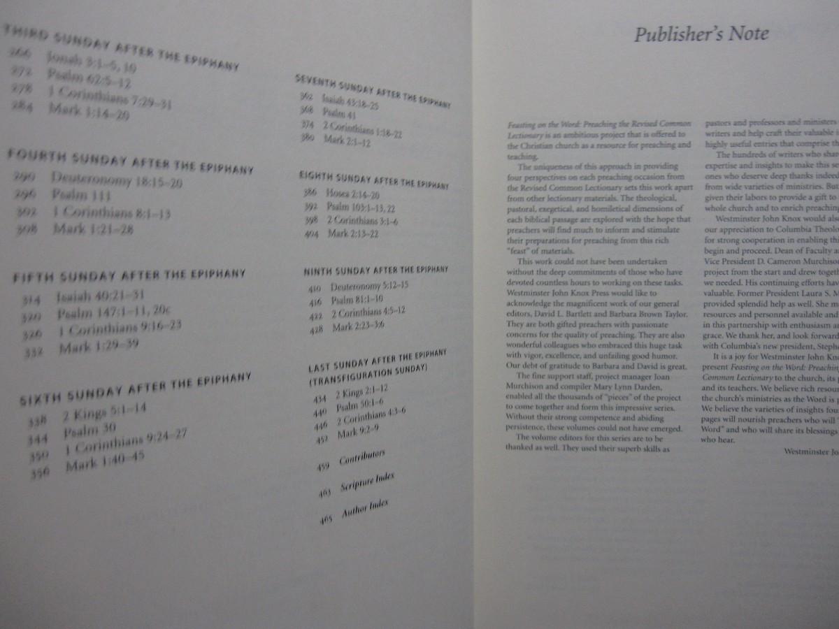 Feasting on the Word Preaching the Revised Common Lectionary, Year B, Vol. 1