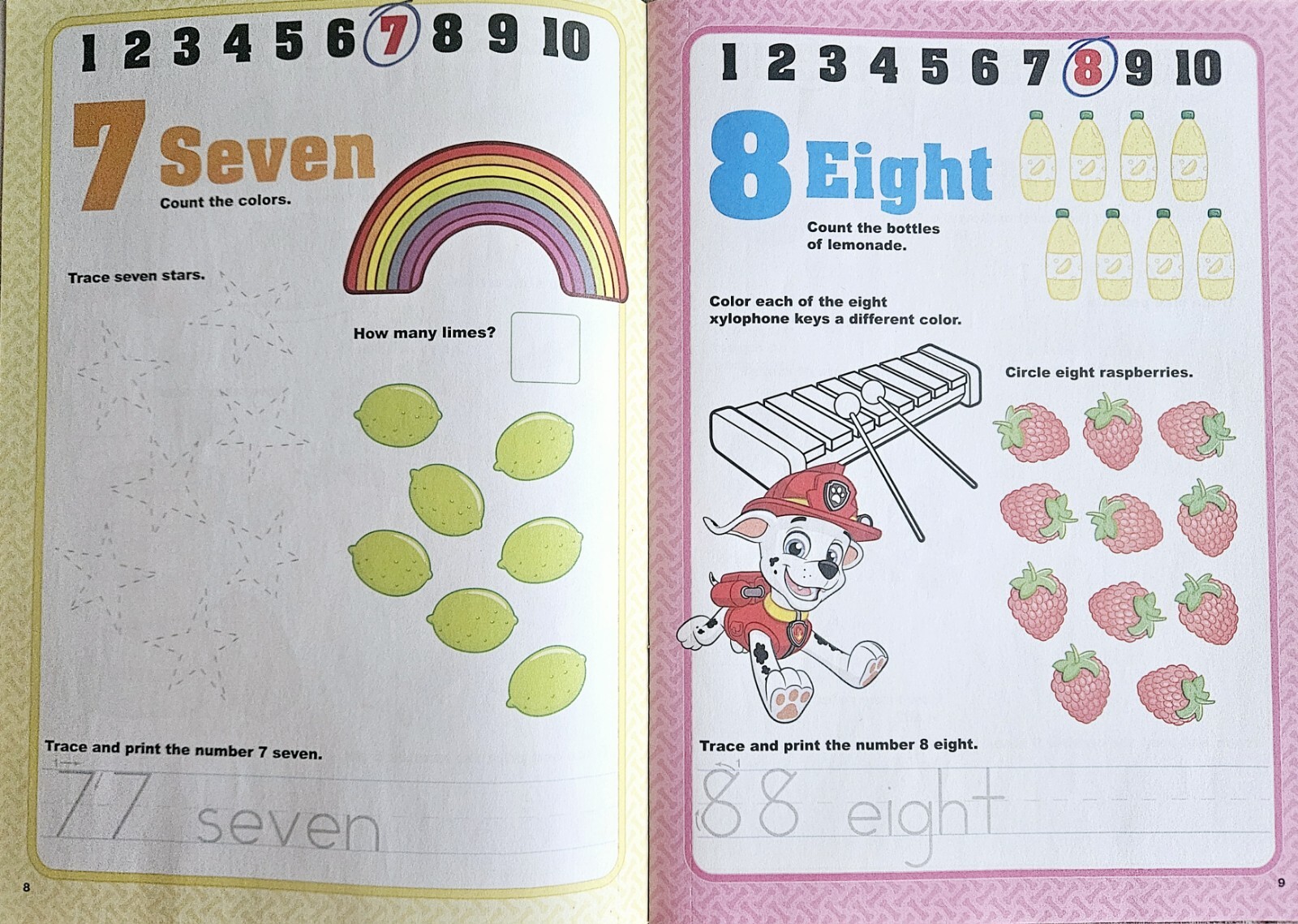 Paw Patrol Pre-K Workbook set of 6 preschool learning books