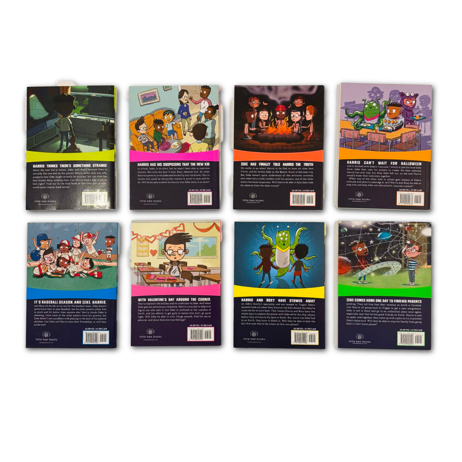 Alien Next Door Books 1-8 Complete Lot A.I. Newton Little Bee Chapter Books Set