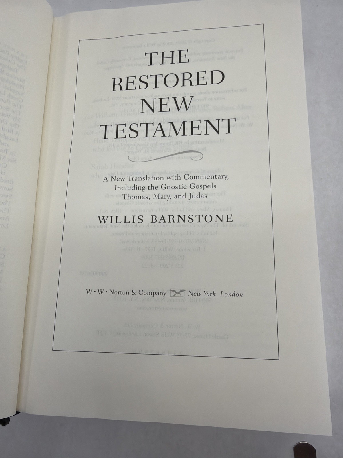 The Restored New Testament – A New …, Barnstone, Will