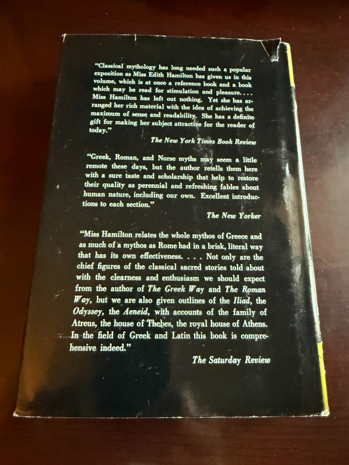 Mythology By Edith Hamilton – 1st Edition 1942 Greek Roman Norse – HC & DJ VG