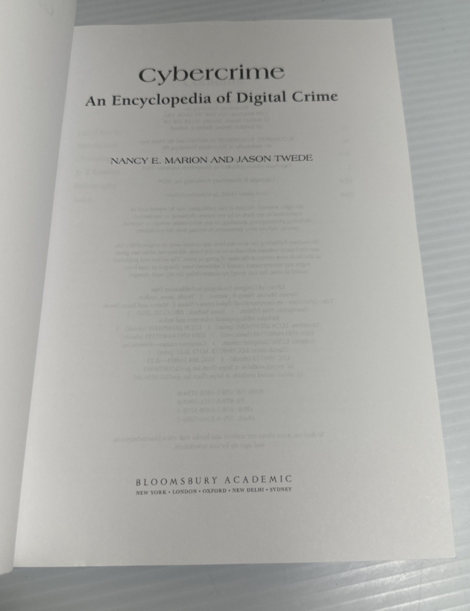 Cybercrime An Encyclopedia of Digital Crime Nancy Marion 2024 pb