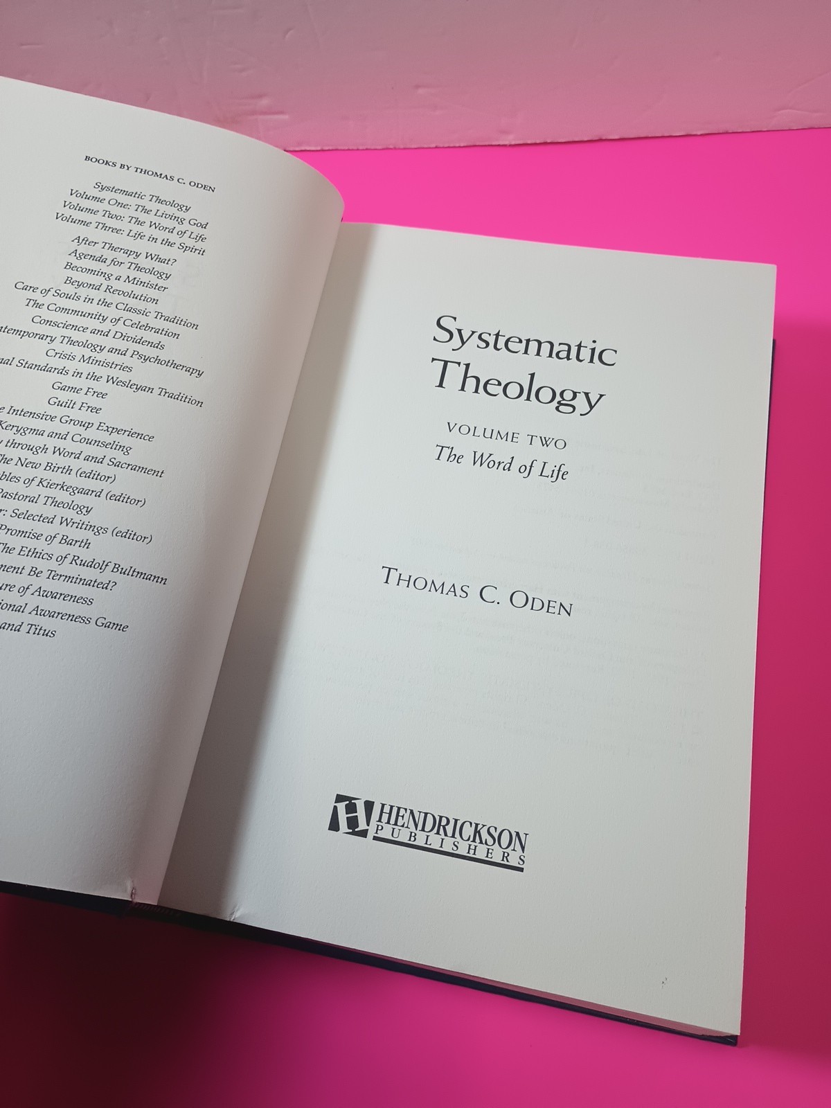 Systematic Theology: The Word of Life Thomas Is Oden Vol 2. Hardcover