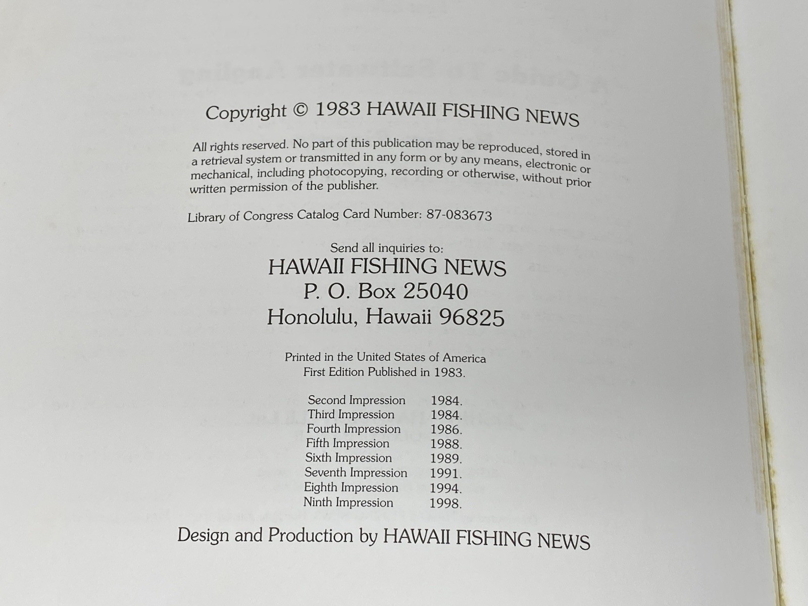 Jim Rizzuto FISHING HAWAII STYLE volume 1 Paperback Jim Rizzuto